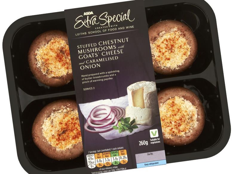 Asda Extra Special Stuffed Chestnut Mushrooms acid test Analysis