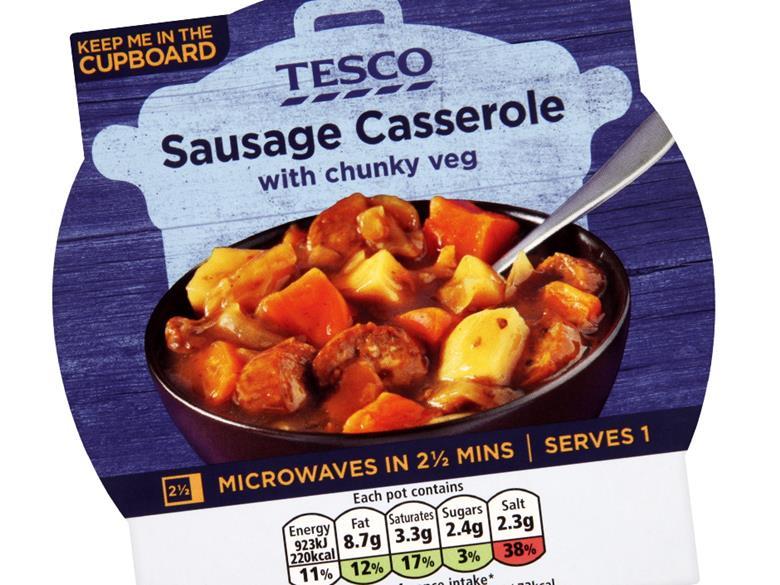 Tesco Sausage Casserole with Chunky Veg acid test Analysis