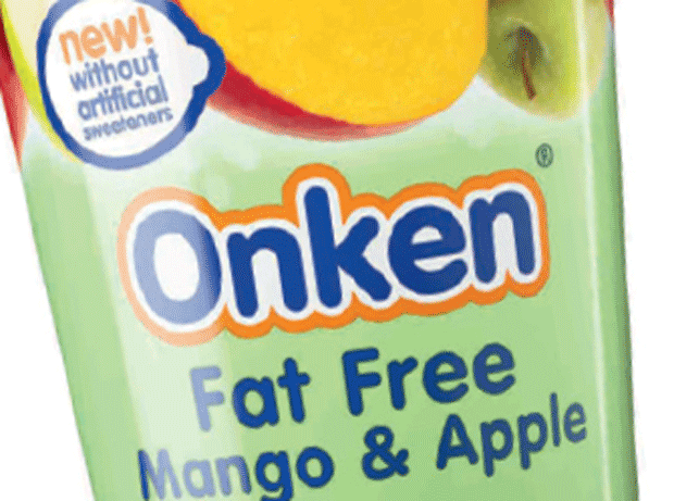 Onken Fat Free Mango and Apple yoghurt