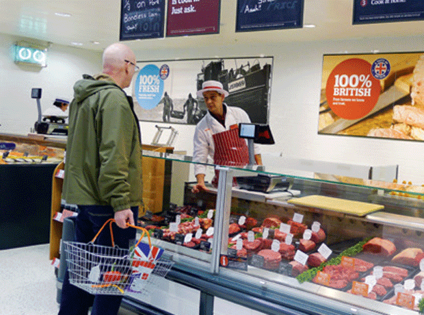 Sainsbury's meat counter