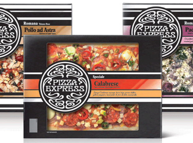 Pizza Express range revamped packaging