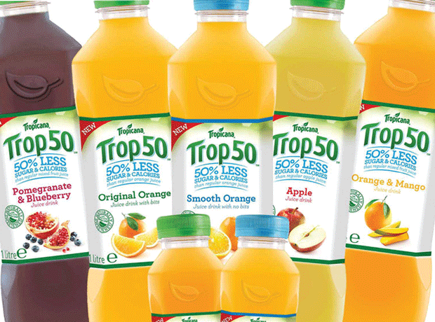 Tropicana cuts calories with stevia-sweetened fruit juice range