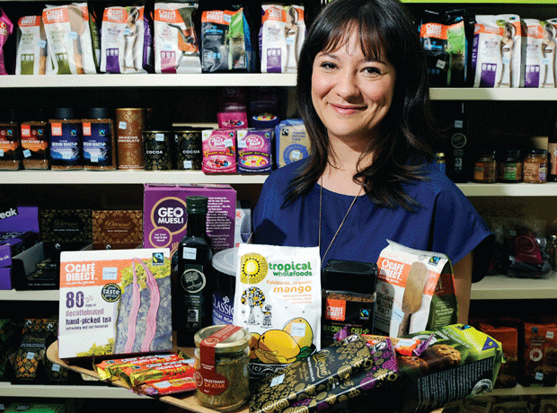 Inma Andres with Fairtrade food