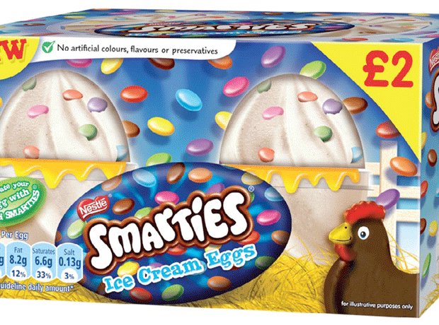 R&R gives Smarties and Rolo and Easter egg turn in freezer