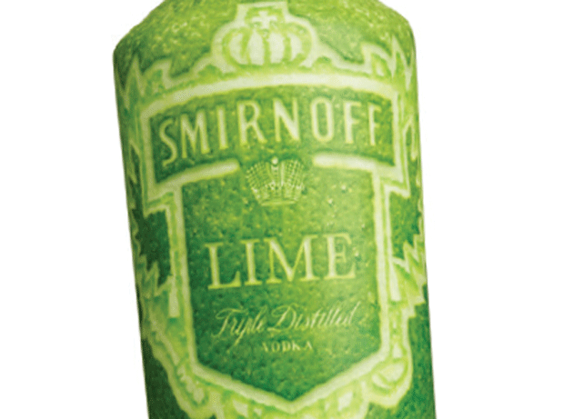 Smirnoff's Caipiroska peelable bottle
