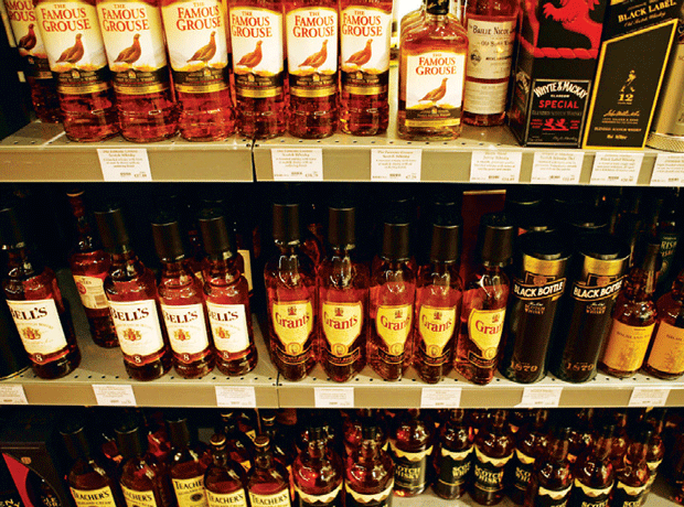 Whisky shelves