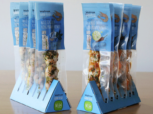 Waitrose adds flavoured prawn skewers to Good to Go range
