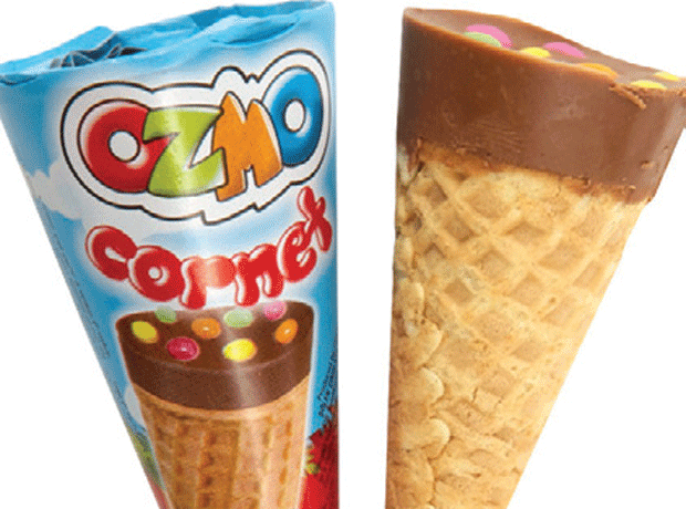 The Ozmo cornet contains a sweet chocolate filling