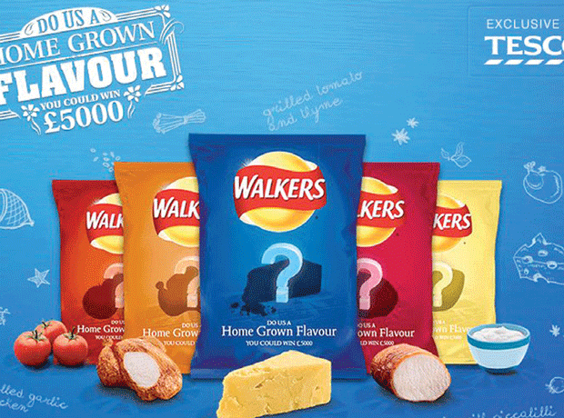 Walkers asks Tesco shoppers to do it a British flavour
