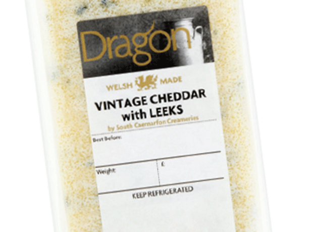 Dragon Vintage Cheddar cheese with leeks