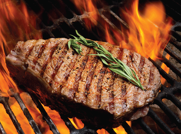 Flame grilled steak