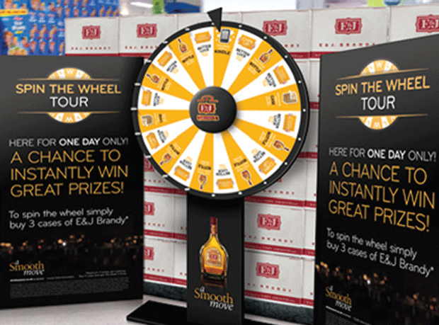 E&J Brandy gives retailers the chance to Spin to Win