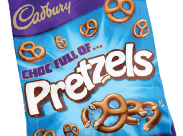 Chocolate-coated pretzels from Cadbury