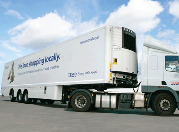 Tesco trials longer trailers to slash CO2 emissions