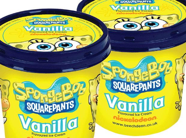 Spongebob Squarepants vanilla ice cream