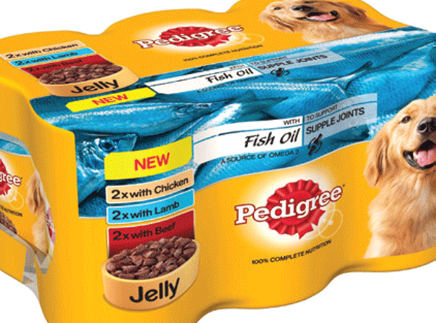Pedigree dogfood cans