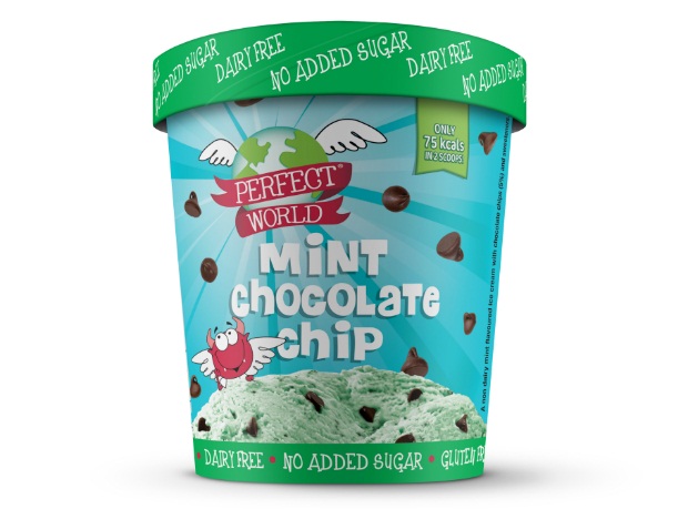 Perfect World Mint Choc Chip ice cream