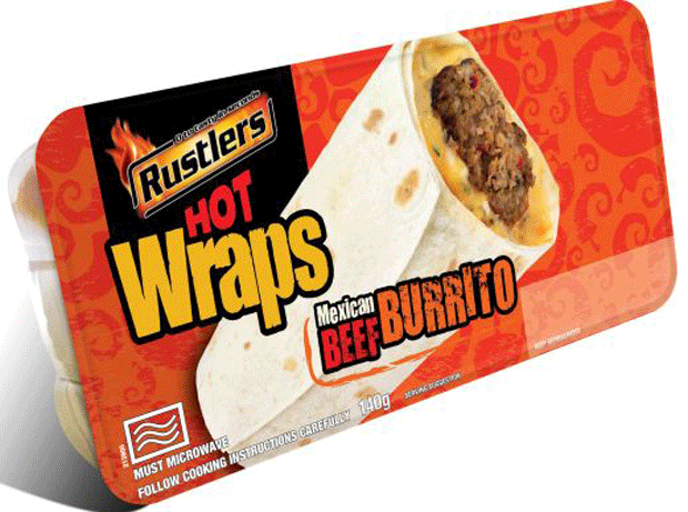Rustlers Mexican beef burrito