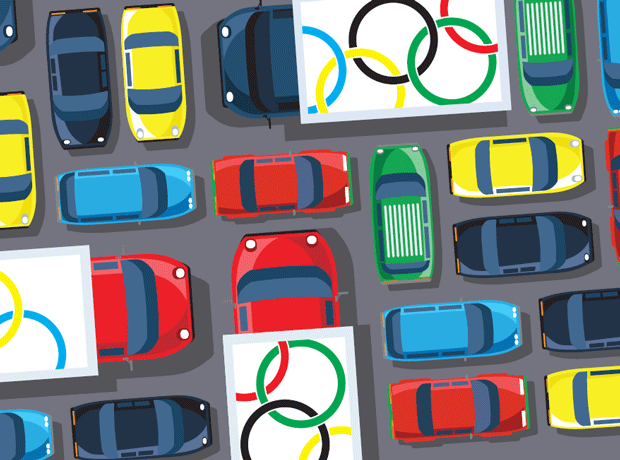 Olympic traffic jams