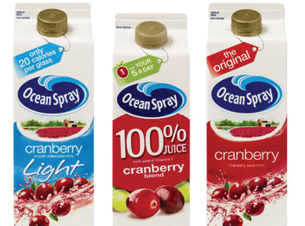 Ocean Spray brings back its juice drinks range