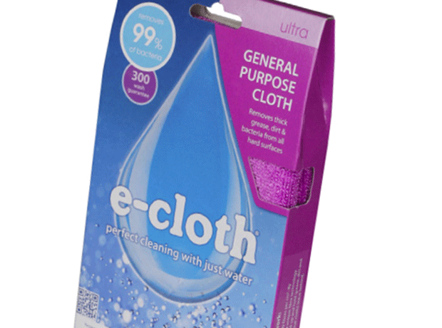 E-cloth chemical-free cleaning cloths expanded