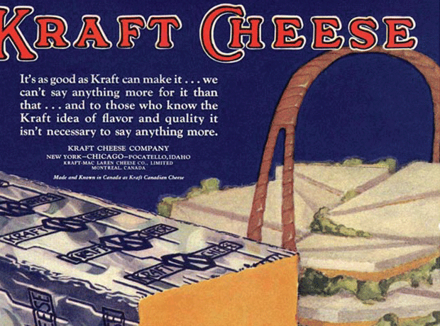 Kraft cheese 1916
