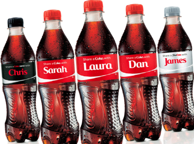 Ocado delivers Coca-Cola named bottles with personal touch