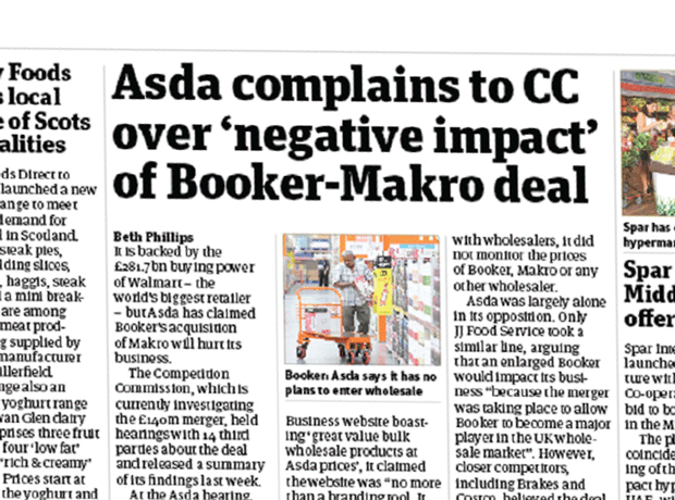 Asda scraps Booker-Makro deal opposition