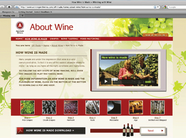 Accolade's wine website