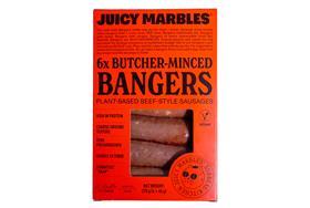 Juicy Marbles launches Butcher-Minced Bangers in Ocado